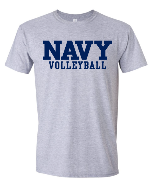 Block NAVY Volleyball T-Shirt (grey)