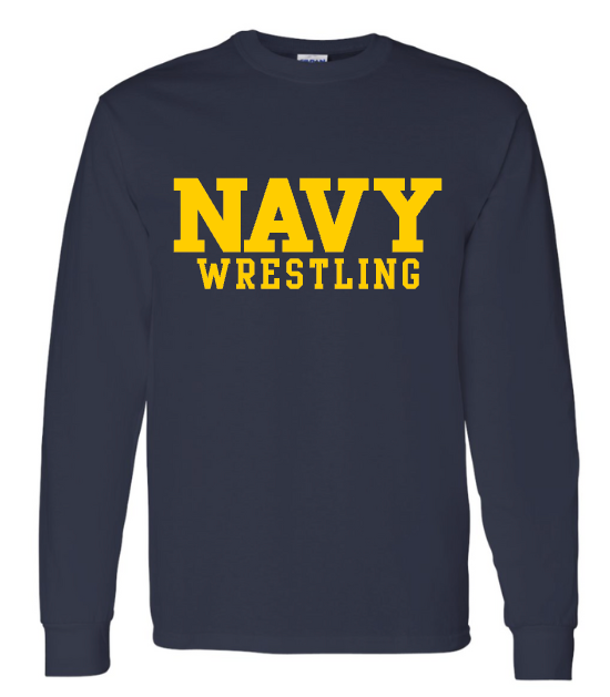 BLOCK NAVY Wrestling Long Sleeve T-Shirt (navy)