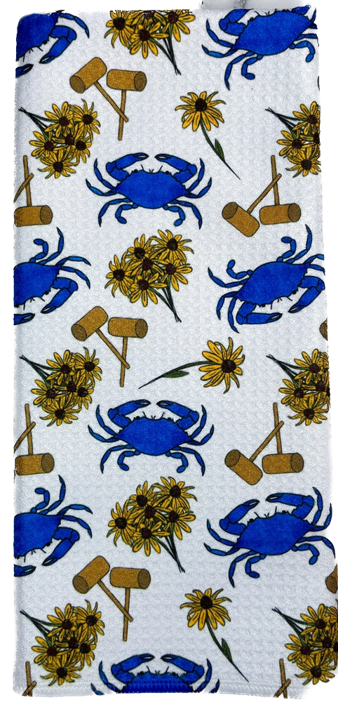 Maryland Crab Feast Waffle Kitchen Dish Towel
