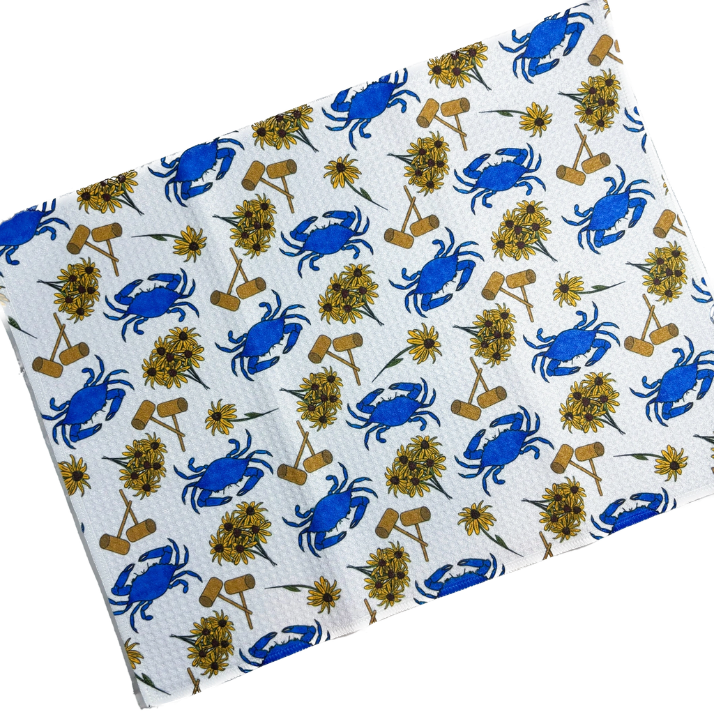 Maryland Crab Feast Waffle Kitchen Dish Towel