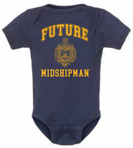 USNA Future Midshipmen Onesie (navy)