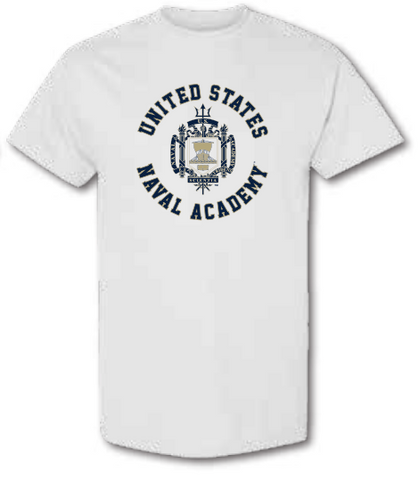 USNA Circle Crest T-Shirt (white)