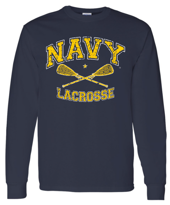 NAVY LACROSSE Long Sleeve T-Shirt (navy)