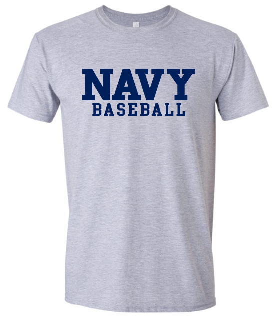 Block NAVY Baseball T-Shirt (grey)