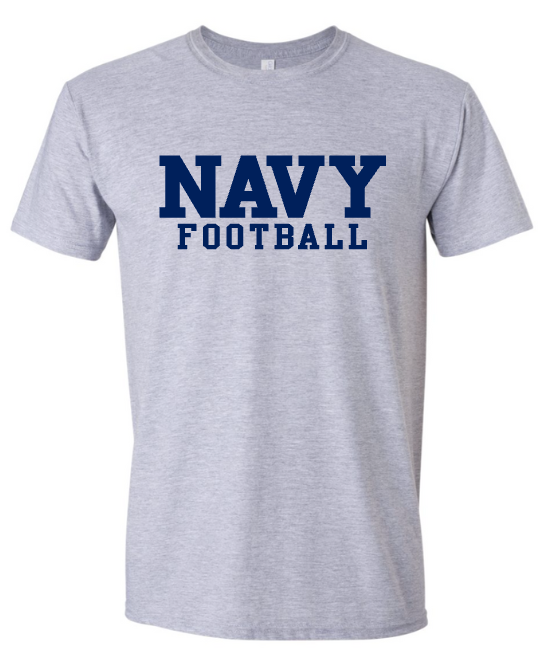 Block NAVY Football T-Shirt (grey)