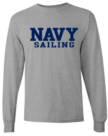 BLOCK NAVY Sailing Long Sleeve T-Shirt (grey)