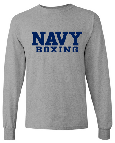 BLOCK NAVY Boxing Long Sleeve T-Shirt (grey)