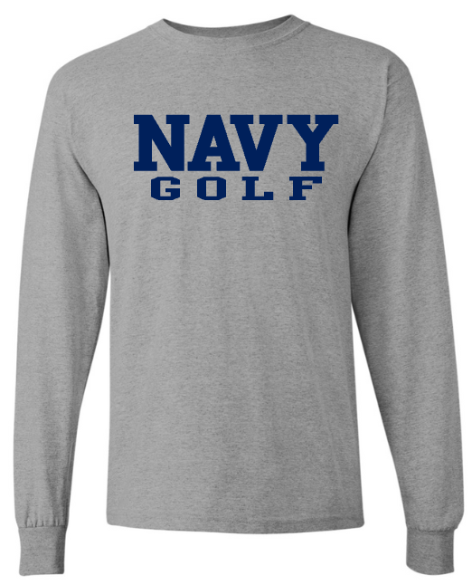 BLOCK NAVY Golf Long Sleeve T-Shirt (grey)