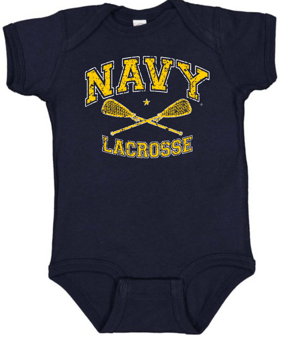 NAVY LACROSSE Onesie (navy)