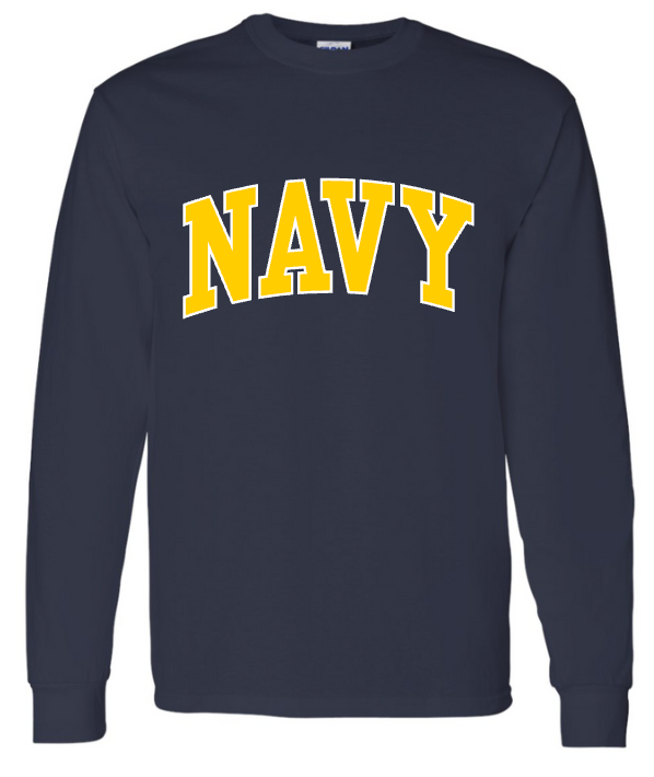NAVY Arch Long Sleeve T-Shirt (navy)