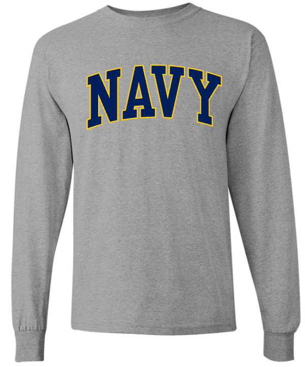NAVY Arch Long Sleeve T-Shirt (grey)