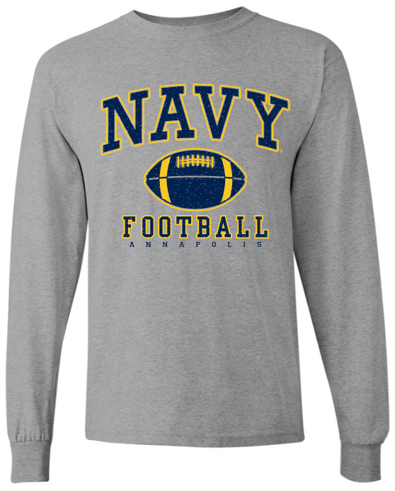NAVY FOOTBALL Long Sleeve (grey)