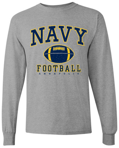 NAVY FOOTBALL Long Sleeve (grey)