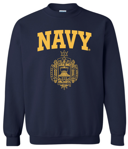 USNA CREST Crewneck Sweatshirt (navy)
