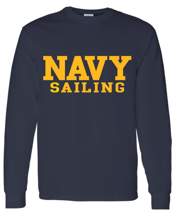 BLOCK NAVY Sailing Long Sleeve T-Shirt (navy)