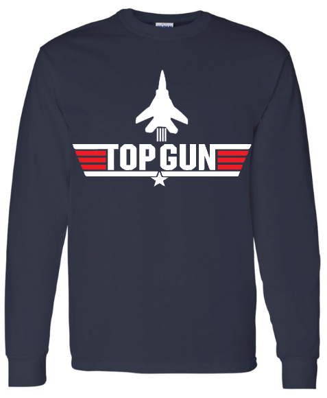 TOP GUN Plane Long Sleeve T-Shirt (navy)
