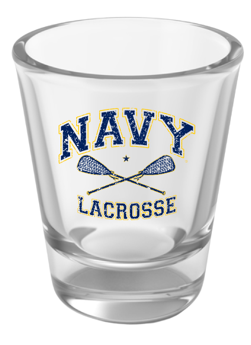 NAVY LACROSSE Shot Glass (clear)