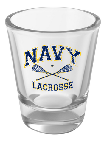 NAVY LACROSSE Shot Glass (clear)