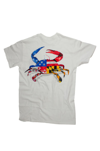 CrabsOutaFlags® Maryland Flag Crab Sandwich T-Shirt