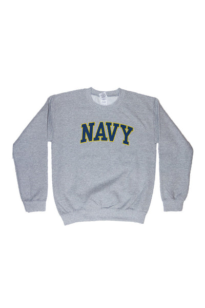 NWOT Something Navy Dollie Embroidered Gray Crewneck outlet Sweatshirt