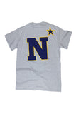 USNA N-Star T-Shirt (Grey) - Annapolis Gear - 1