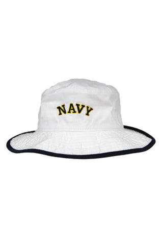 NAVY Arch Bucket Hat (white) - Annapolis Gear
