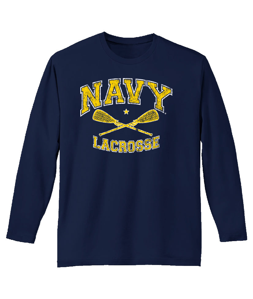 NAVY LACROSSE Long Sleeve T-Shirt (navy)