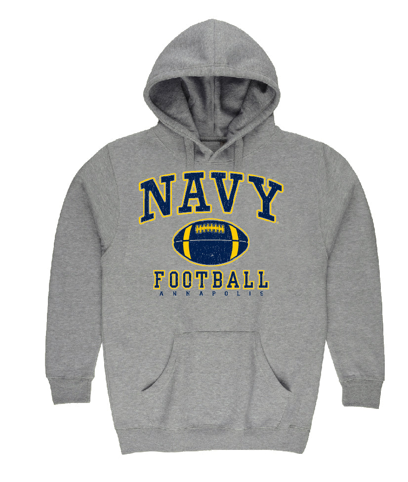 NAVY FOOTBALL Hooded Sweatshirt (grey)