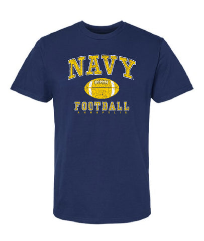 NAVY Football Distressed T-Shirt (navy)