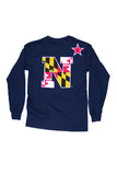 USNA MD Flag N-Star Longsleeve T-Shirt