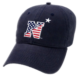 USNA US Flag N-Star "RELAXED TWILL" Hat (navy)