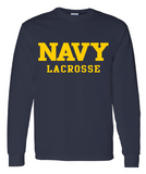 BLOCK NAVY Lacrosse Long Sleeve T-Shirt (navy)