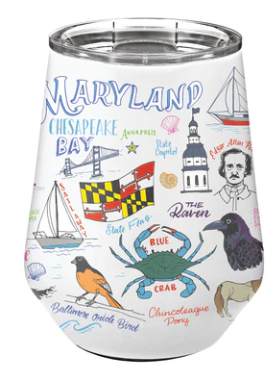 MARYLAND Iconic Wine Tumbler