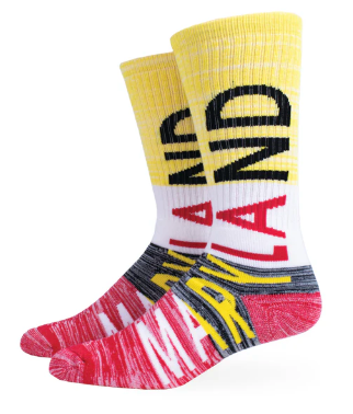 MARYLAND Stripes Slub Crew Socks