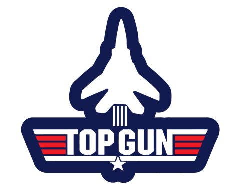 TOP GUN Plane Sticker (2"x2")