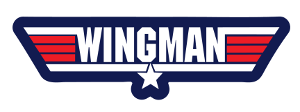 TOP GUN Wingman Sticker (3.5"x1")