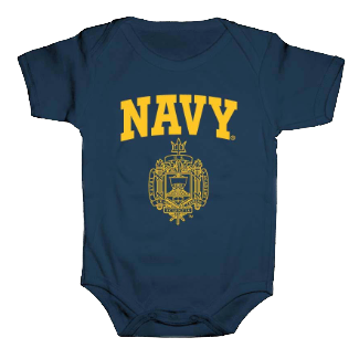 USNA Crest Onesie (navy)