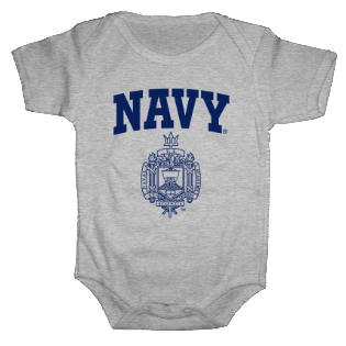 USNA Crest Onesie (grey)