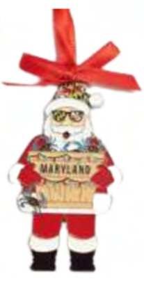 MD Santa Bushel Ornament