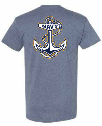 USNA Anchor T-Shirt (heather navy)