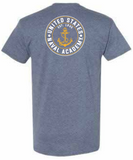 USNA Circle Anchor T-Shirt (heather navy)