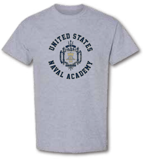 USNA Circle Crest T-Shirt (grey)