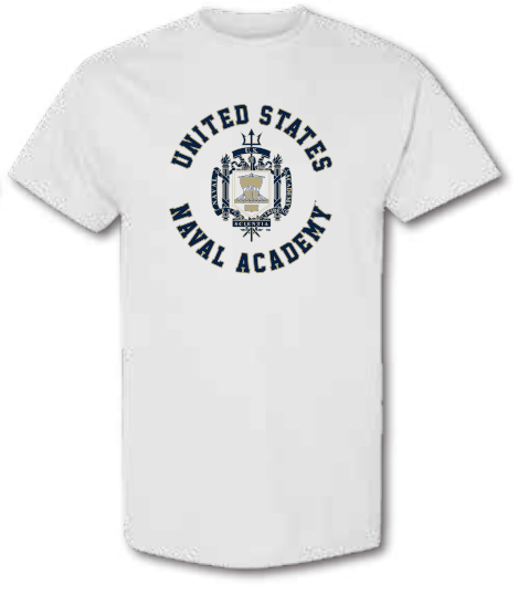 USNA Circle Crest T-Shirt (white)