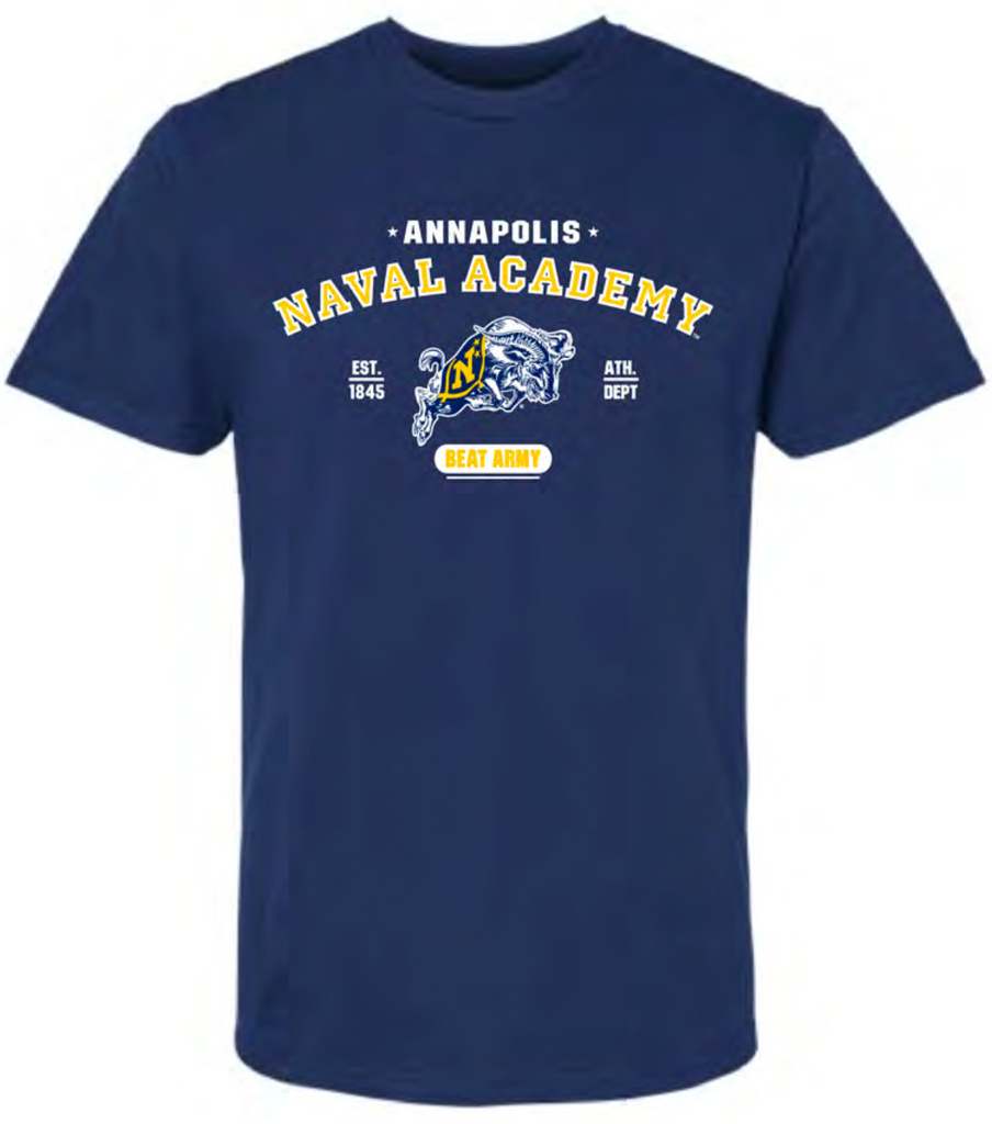 USNA Jumping Goat BEAT ARM T-Shirt (navy)