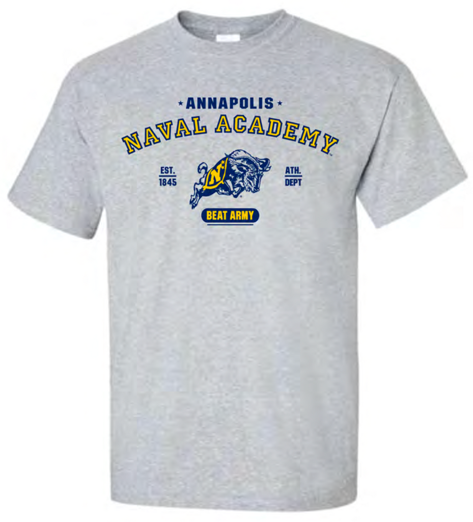 USNA Jumping Goat BEAT ARM T-Shirt (grey)