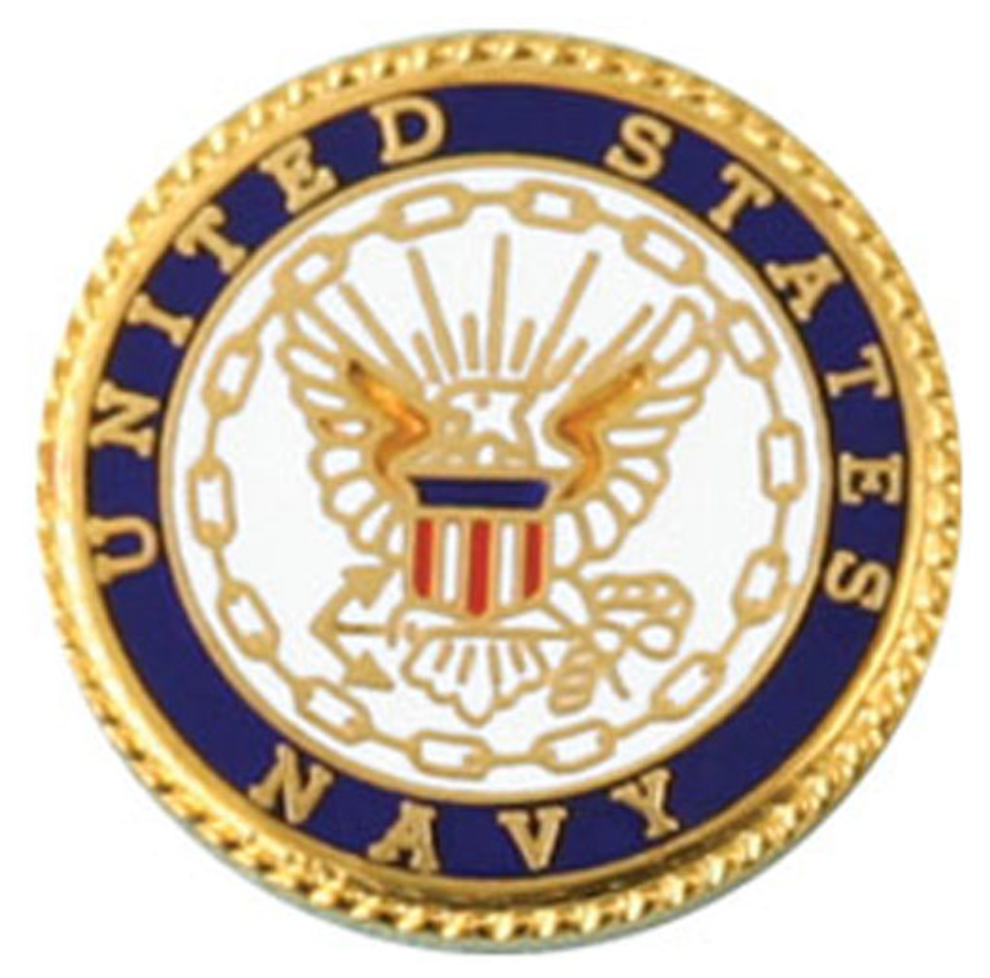 US Navy Round Lapel Pin (3/4")