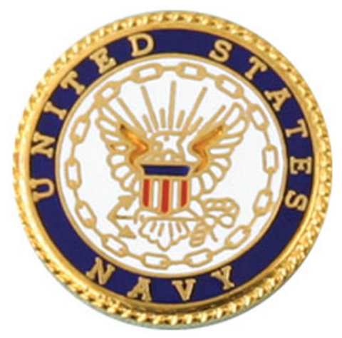 US Navy Round Lapel Pin (3/4")