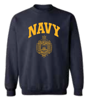 USNA CREST Crewneck Sweatshirt (navy)