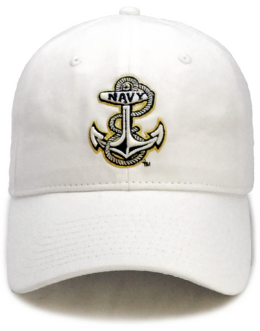 NAVY Anchor Hat (white)