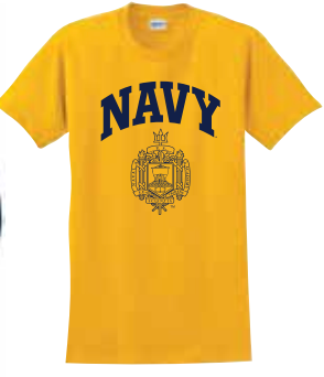 USNA Crest T-Shirt (gold) – Annapolis Gear
